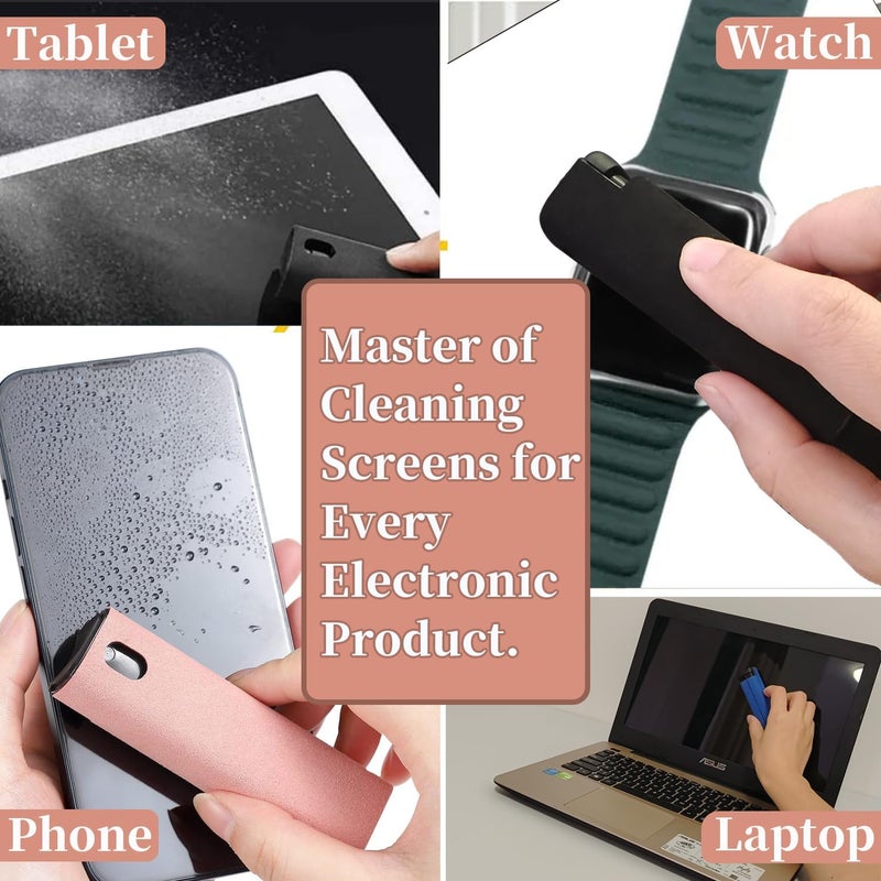Hatstart Computer Laptop Phone Screen Cleaner, Touchscreen Cleaning Spray and Wipes Accessories to Remove Fingerprint for MacBook Display iPad iPhone Screens Mac TV - Pink Purple Blue - Image 4